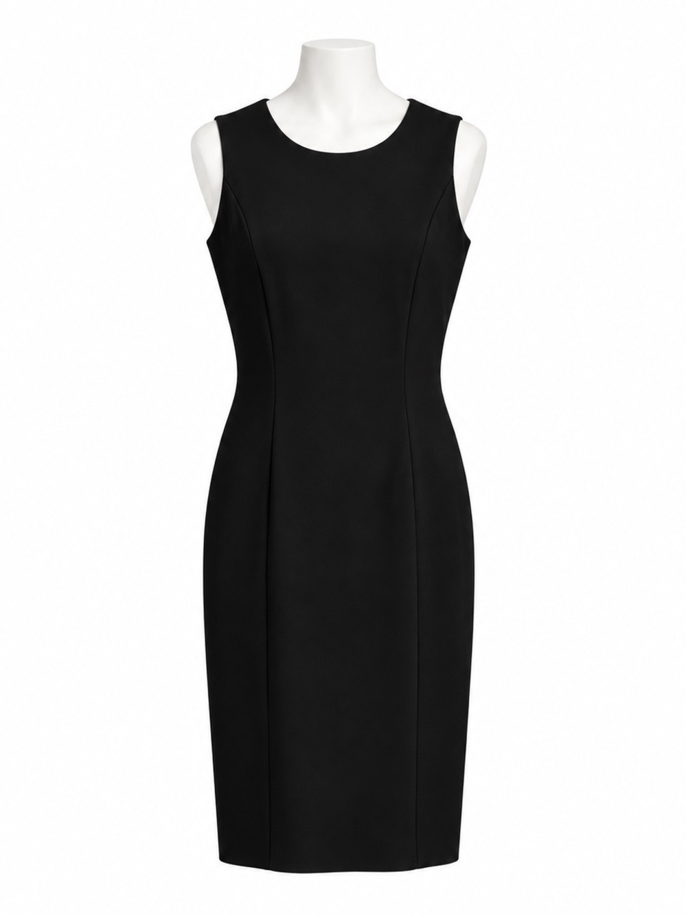 Size S Zara Basic Women’s Black Sleeveless Scoop Neck Sheath Dress Made in Spain